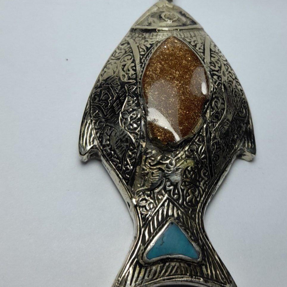 گردنبند ماهی نقره