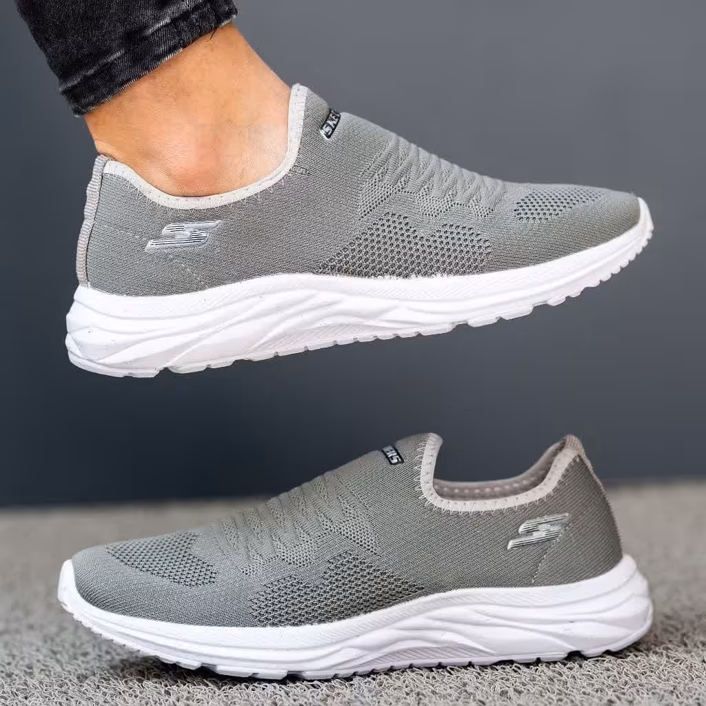 کفش راحتی مدل اسکیچرز skichers سایز 41 تا 44 مشکی و طوسی