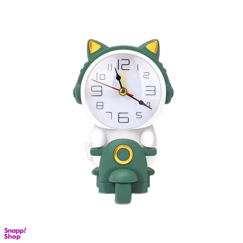 ساعت رومیزی مدل گربه موتور سوار کد NB4