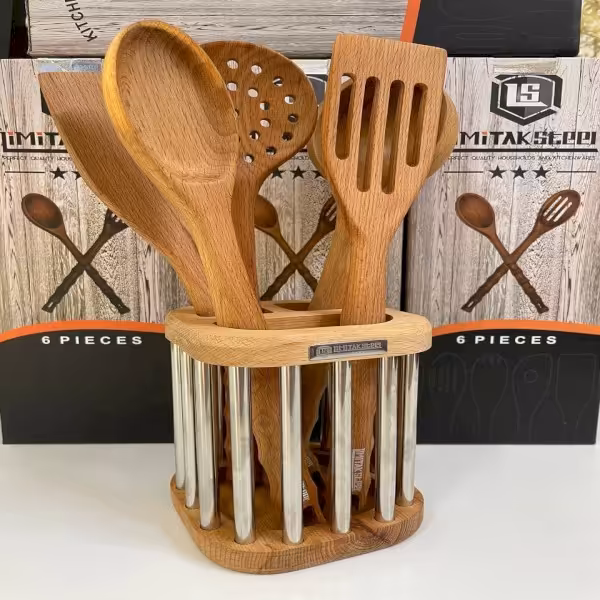 کفگیر ملاقه 6 پارچه استند دار