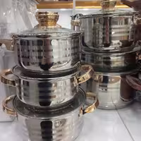 سرویس قابلمه استیل 12 پارچه مارک کویین رویال