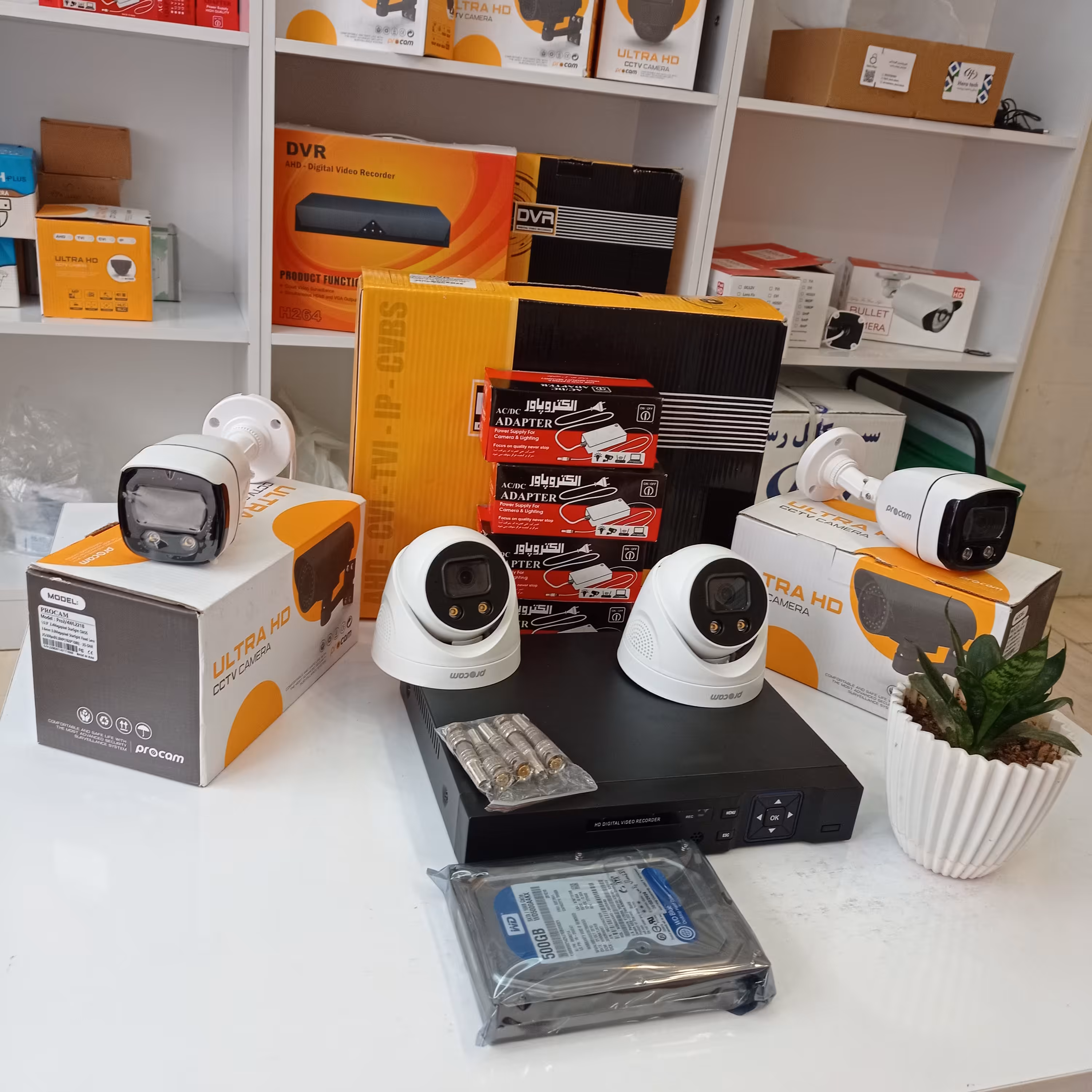 دوربین مداربسته پک چهارتایی کامل 36 ماه گارانتی تعویض