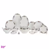 سرویس غذاخوری 102 پارچه چینی زرین ایران (Zarrin Iran) مدل Bidgol سری ایتالیا اف درجه عالی