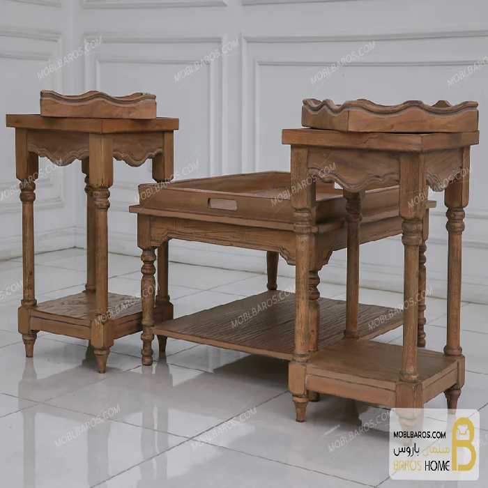 میز جلو مبلی و عسلی کنار مبلی سینی دار جدید آنجل کد 4