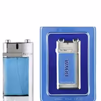 ادکلن مردانه رویال پاریس آبی جعبه فلزی اصل 