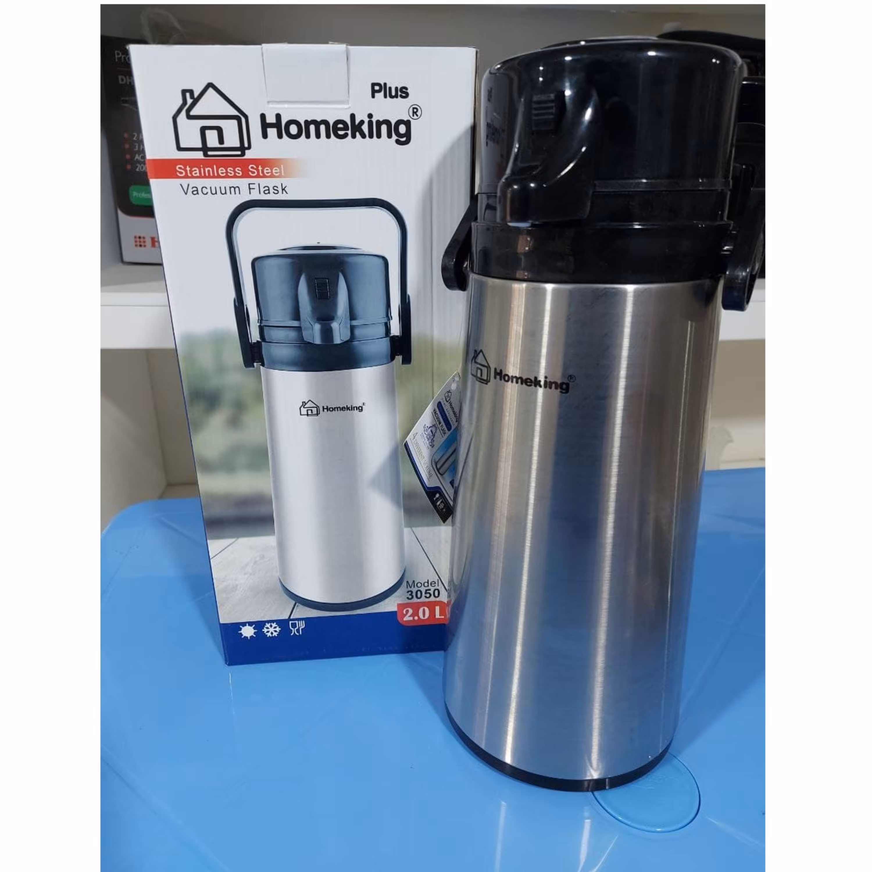 فلاسک هوم کینگ2 لیتر پمپی مدل3050 تهیه شده از بهترین مواداولیه فلاکس باکیفیت 