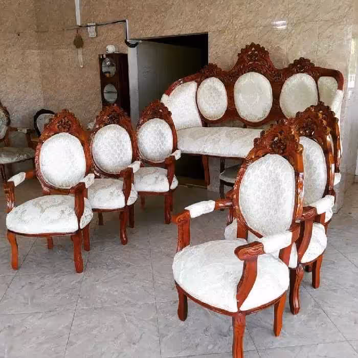 مبل استیل 9نفره چوب راش (پس کرایه)