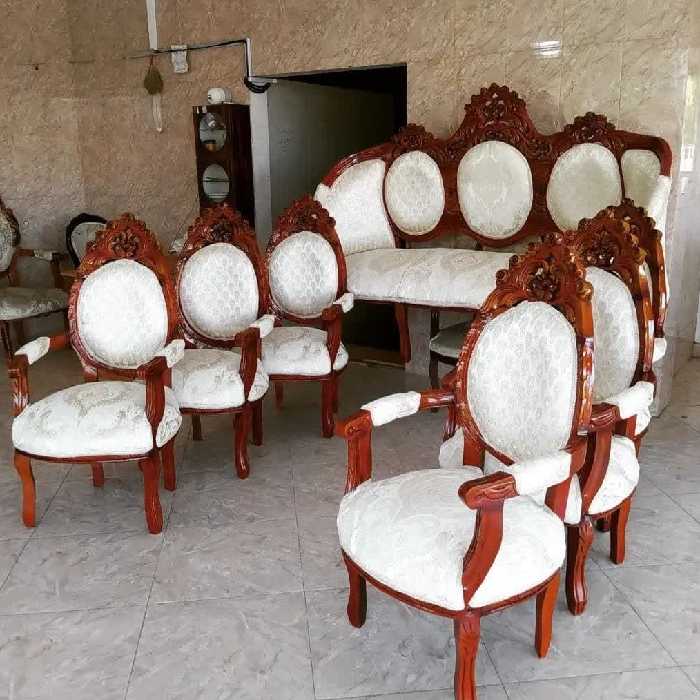 مبل استیل 9نفره چوب راش (پس کرایه)