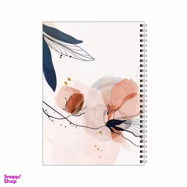 دفتر مشق 50 برگ بامبیلیپ طرح گل کاغذی مینیمال کد 9420304