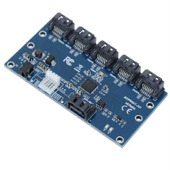 تبدیل برق SATA به 5 پورت ساتا