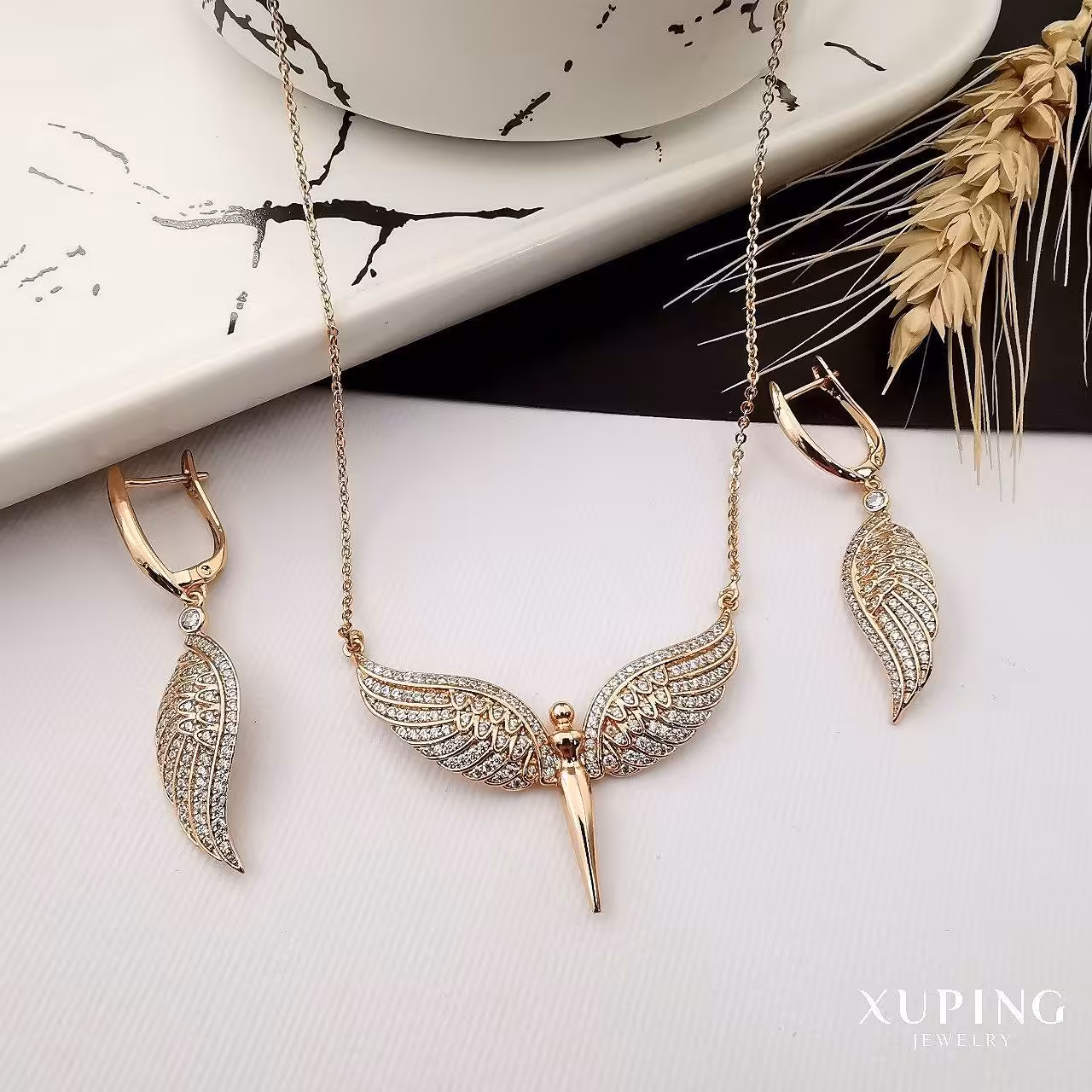 نیم ست ژوپینگ مدل فرشته بال دار