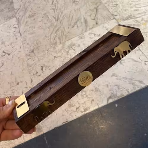 جای عودی  چوبی با رنگ امیزی دستی مخصوص  شاپان