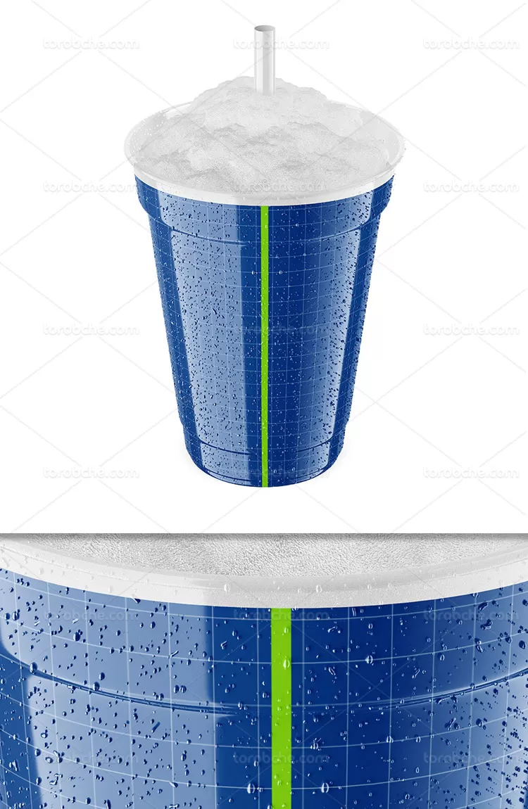 موکاپ لیوان یخ در بهشت | گرافیک با طعم تربچه