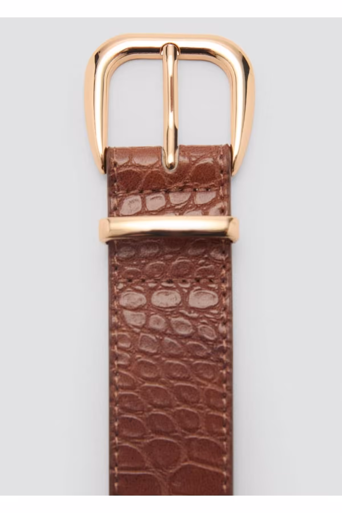 کمربند چند رنگ زنانه با چرم تمساح اورجینال MANGO