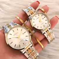 
ست ساعت سیتیزن بنداستیل دورنگ صفحه سفید
کیفیت عالی. تقویم دار. شش ماه گاران