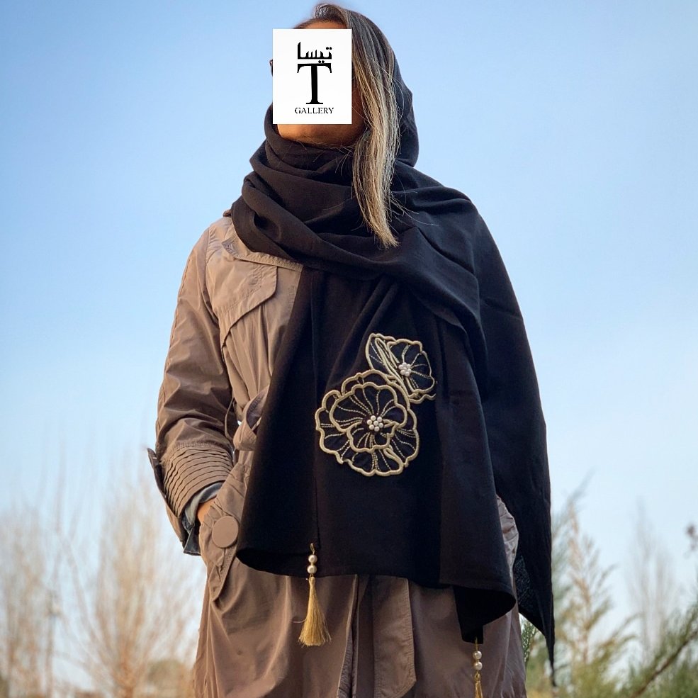 شال سنجاقک و گل