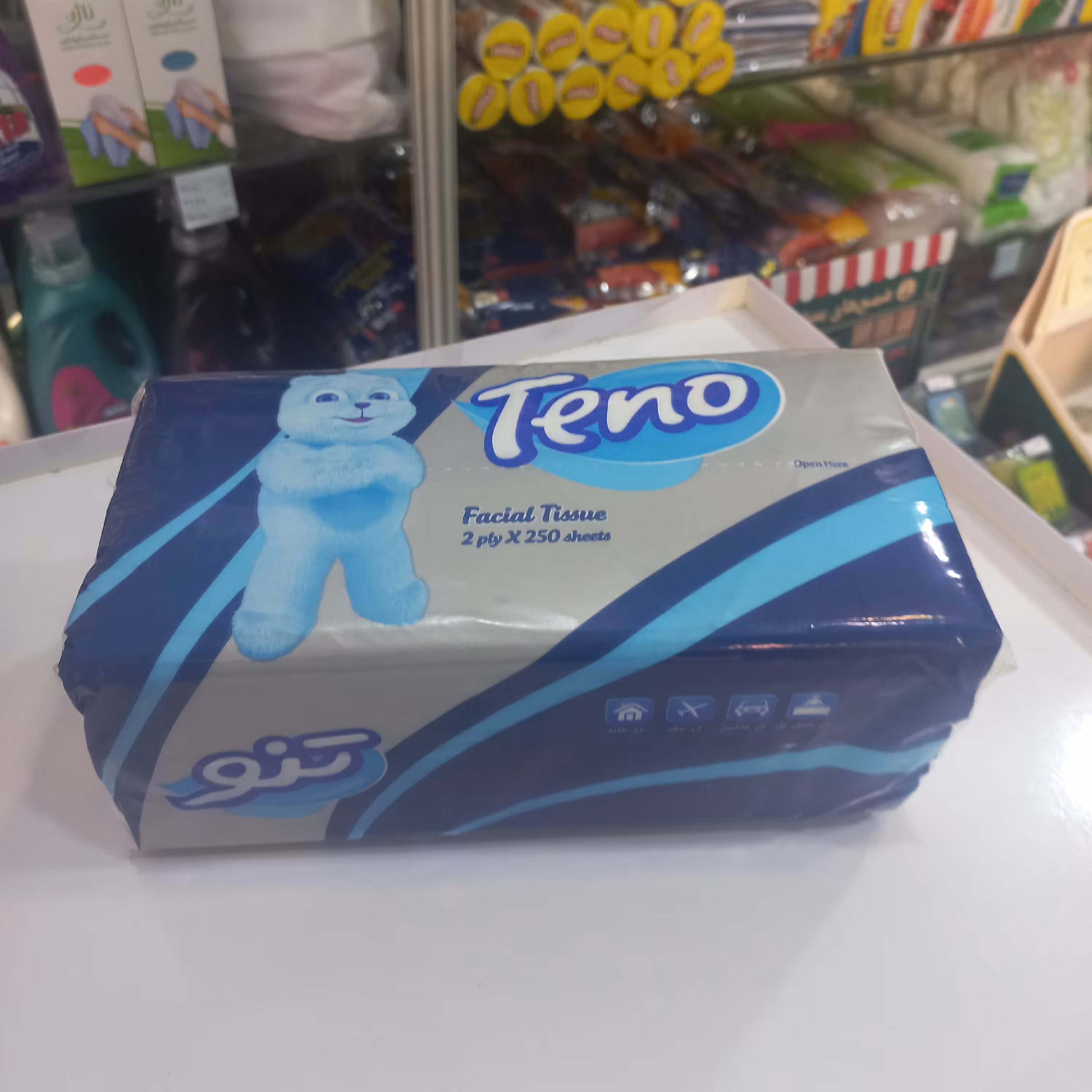 دستمال کاغذی تنو 250 برگ دولایه