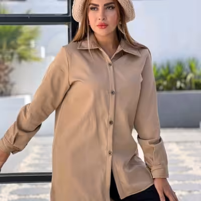 مانتو بارانی تی سی دکمه دار مدل هانی