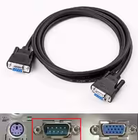 کابل سریال RS232 دیتک مدل dt-9005c DTECH 1.5 ft Straight Through Serial DB9 Cable Female to Female 9 Pin