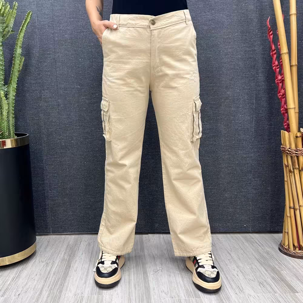 شلوار دخترانه کارگو جنس پارچه کتان سایزبندی 30 الی 34 معادل 38 الی 46