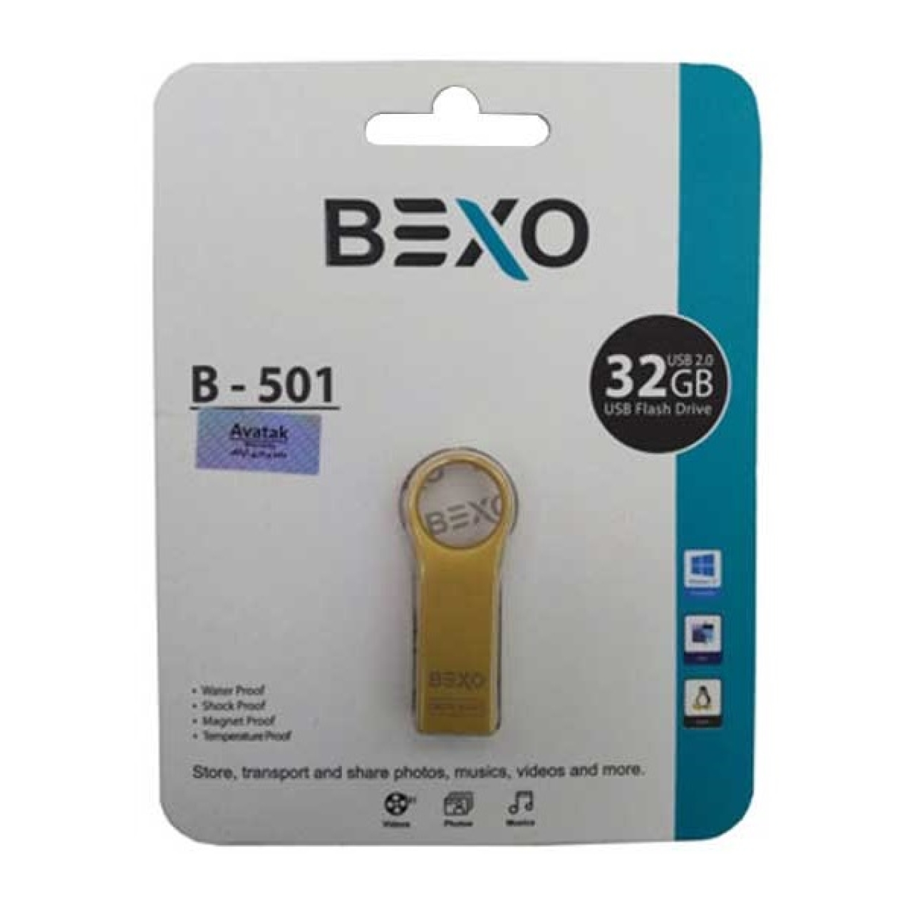 فلش مموری بکسو مدل B-501 ظرفیت 32 گیگابایت