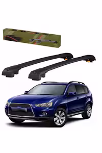 جعبه بار سقفی مشکی MITSUBISHI OUTLANDER 2003 2006 حامل سازگار با سیاه قفل جستجو روسری صلیب نوار Thunder