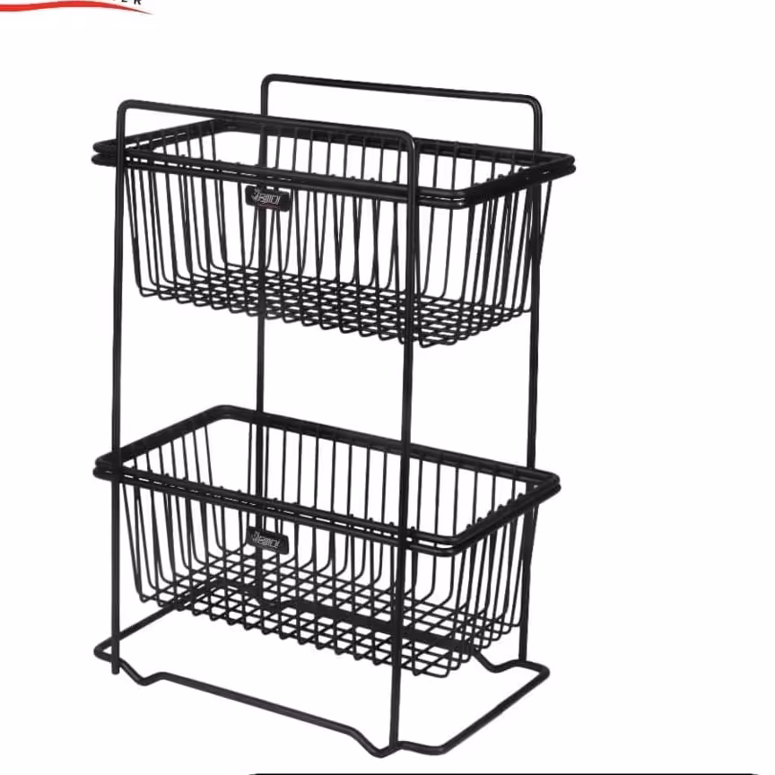 جاپیازی 2طبقه فلزی باروکش مشکی وطرح  مربع در پلاسکو هستی