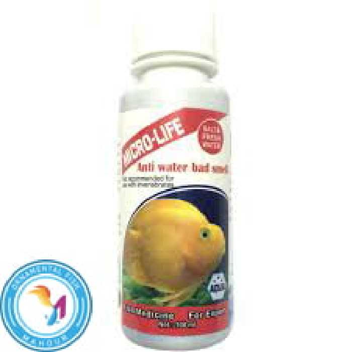محلول آب آکواریوم میکرولایف مدل کاهنده ی بوی بد آب حجم 100 میلی لیتر - آکواریوم ماهور