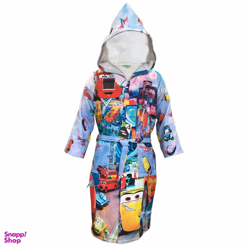 حوله پالتویی کودک آتنا مدل ماشینها سایز 80 سانتی‌متر