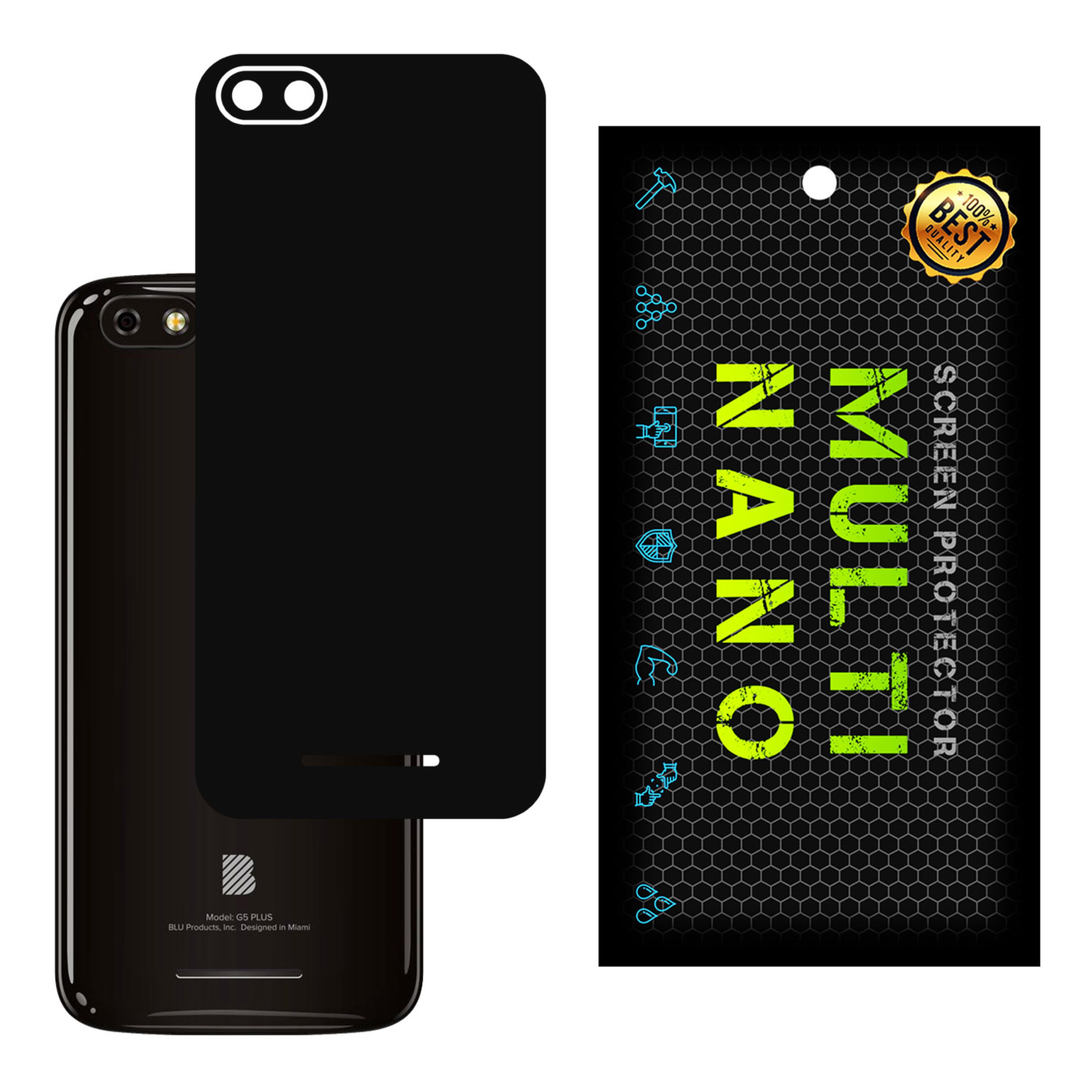 برچسب پوششی MultiNano مدل X-F1M-Black برای پشت موبایل بلو G5