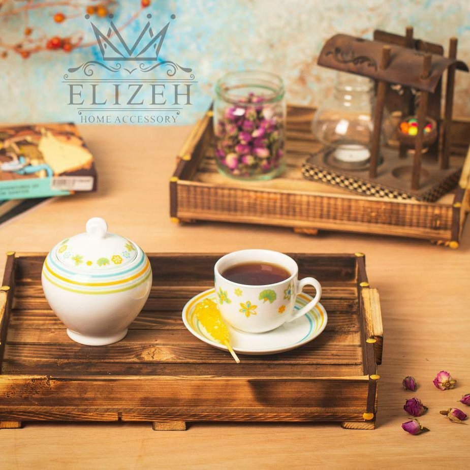 سینی چوبی دوعددی جفتی