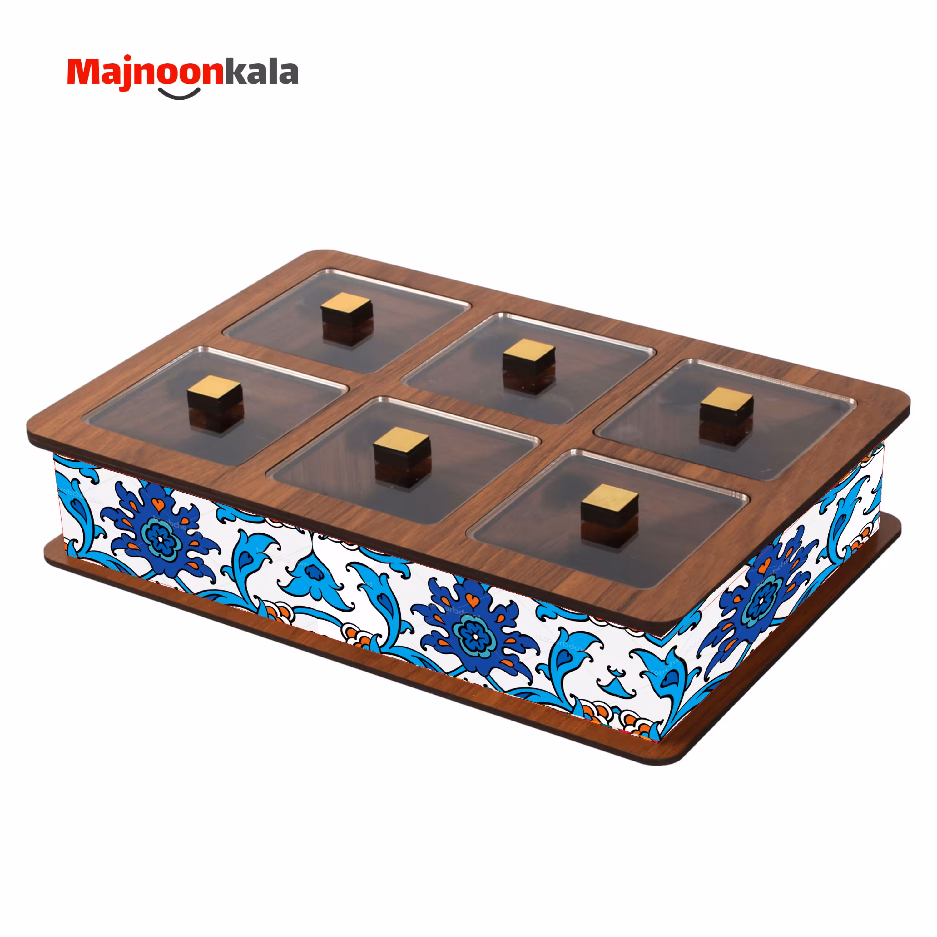 جعبه پذیرایی 6 خانه طرح کاشی سنتی 02