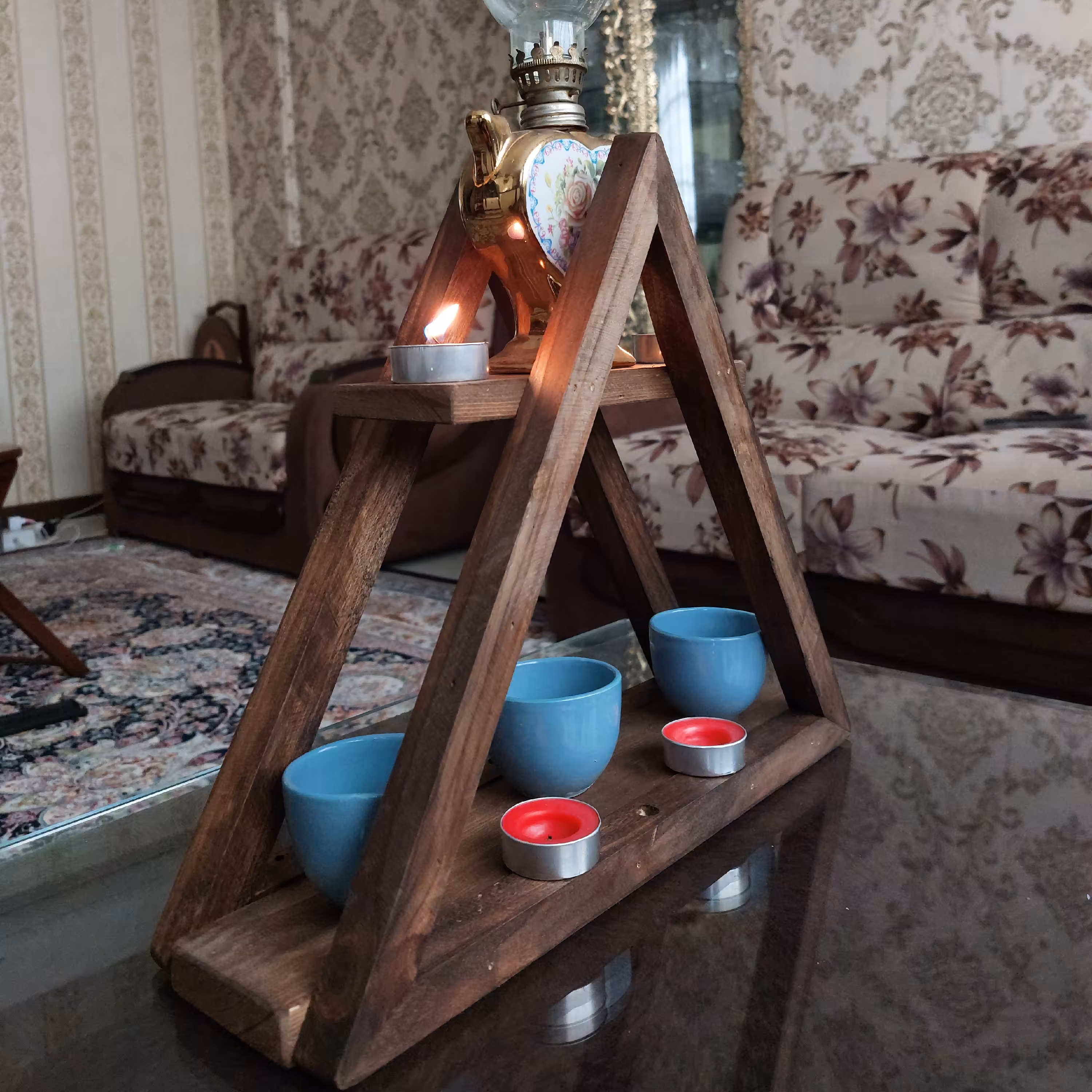استند مثلثی دو طبقه(ارسال با پست و پیش کرایه)