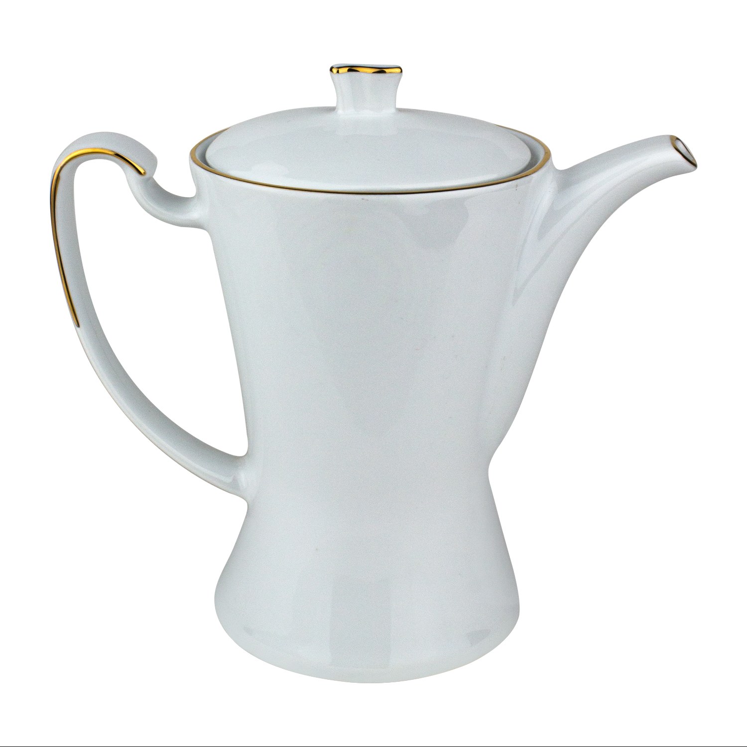 قوری پذیرایی چینی لورین مدل خط طلا کد 3625 (پس کرایه)