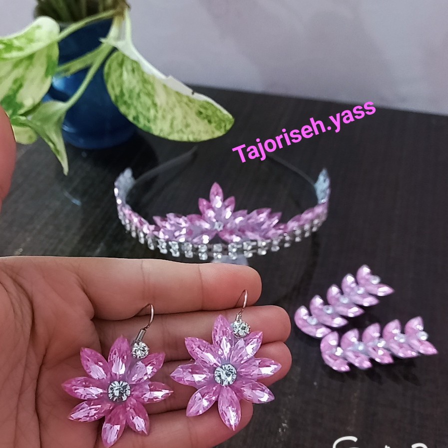 نیم تاج ست با گوشواره کد 1