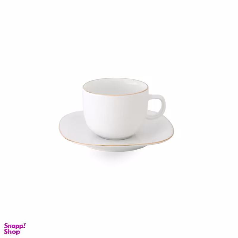 ست فنجان و نعلبکی 12 پارچه چینی زرین ایران مدل کواترو  8 زرین درجه عالی