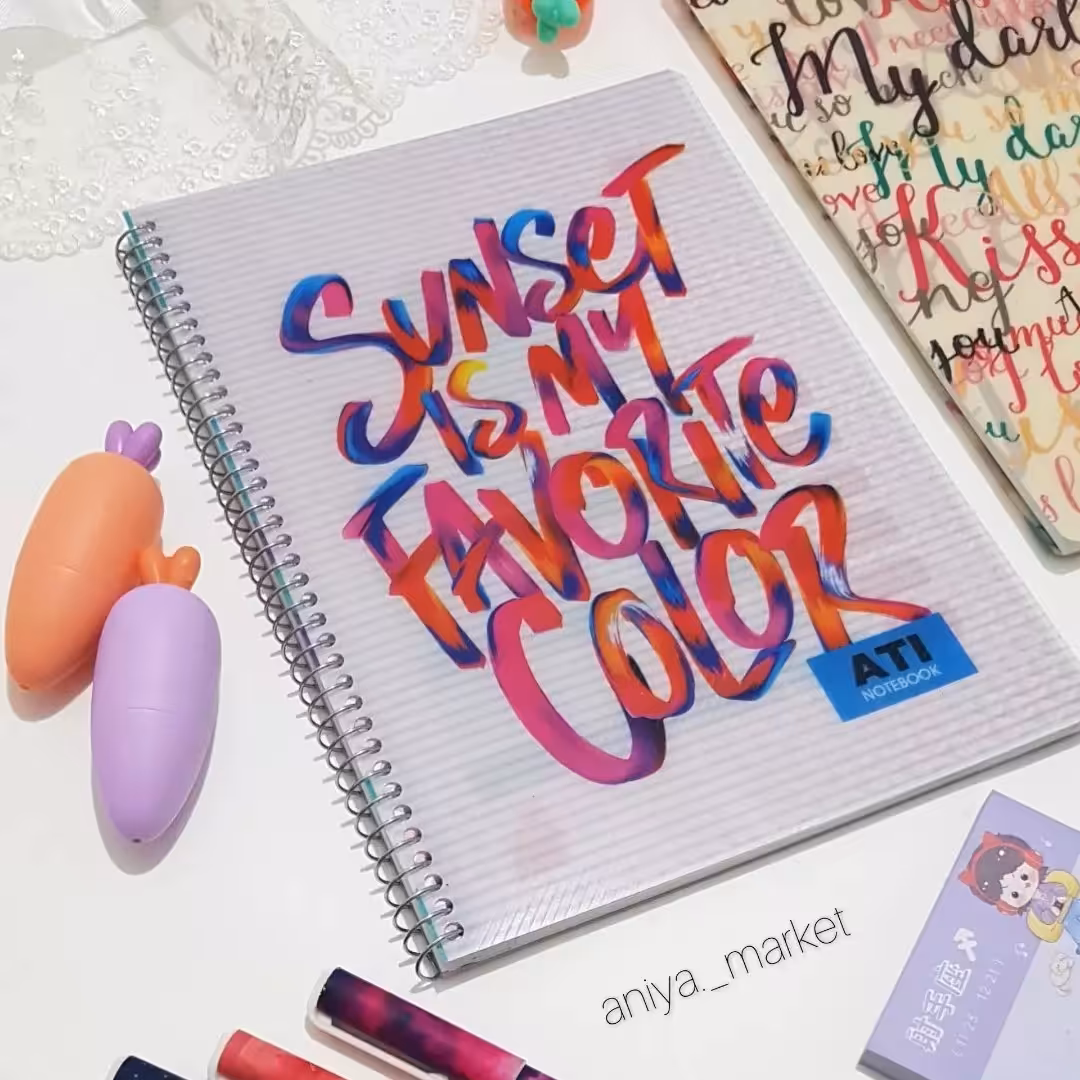 دفتر،دفترزبان 80برگ،دفتر دوخط،سیمی،جلدطلقی ،خط آبی