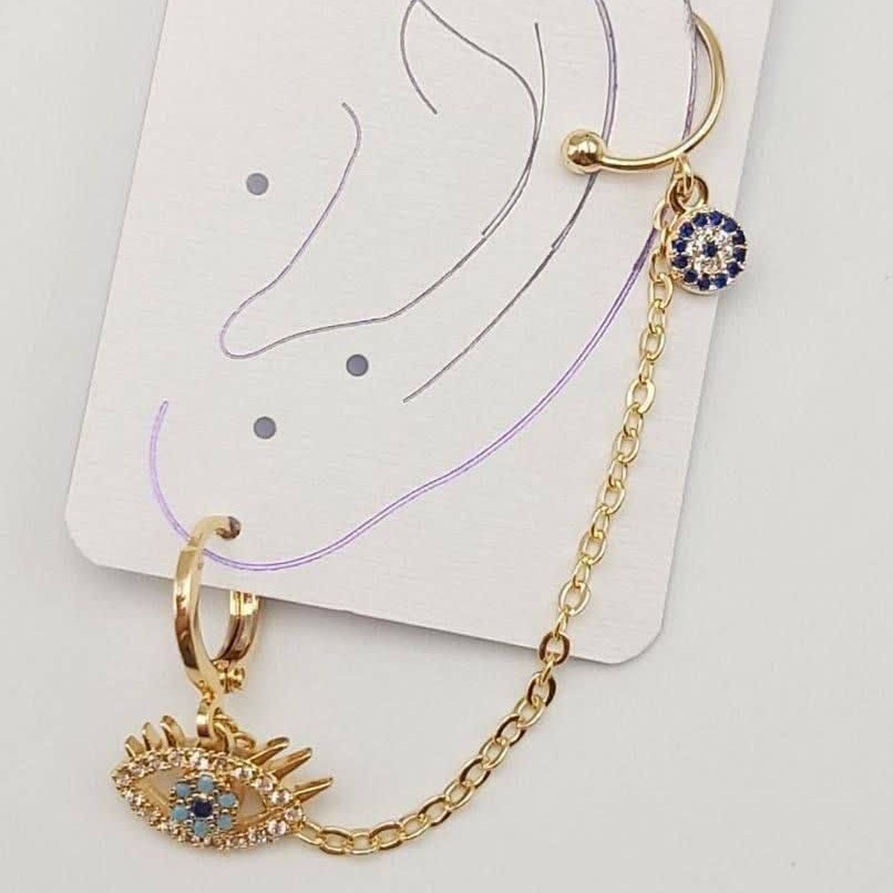 گوشواره ایرکاف کد11381برند ysxآبکاری طلارنگ ثابتضدحساسیت
