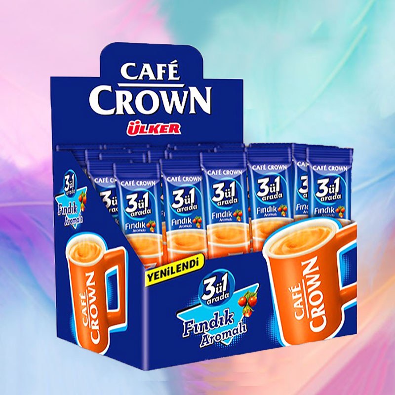 کافی میکس فندقی 3 در 1 بسته 40 عددی کافه کراون اولکر Ulker CAFE CROWN