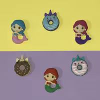 پاکن فانتزی دونات یونیکورن و پری دریایی