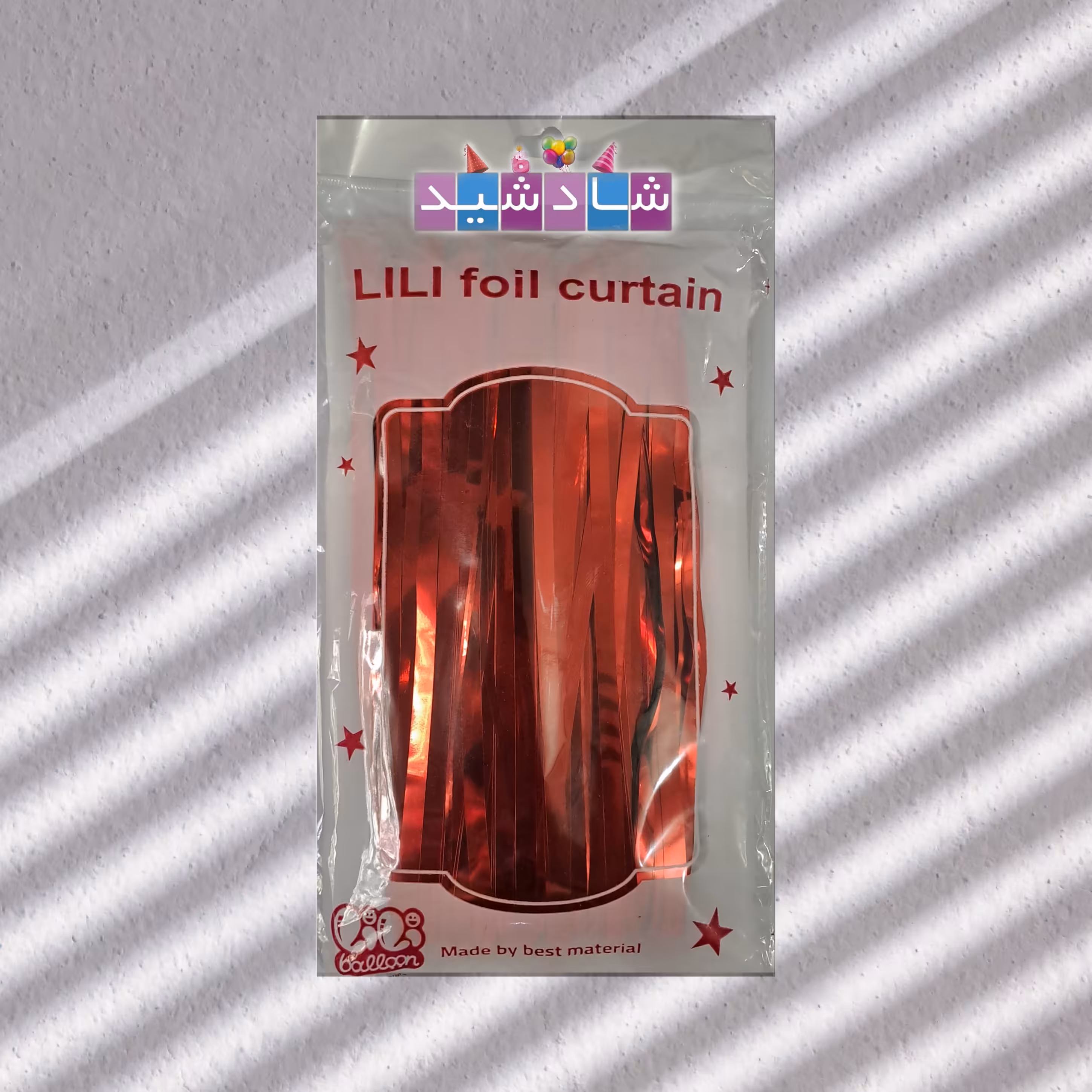 پرده متالایز قرمز 