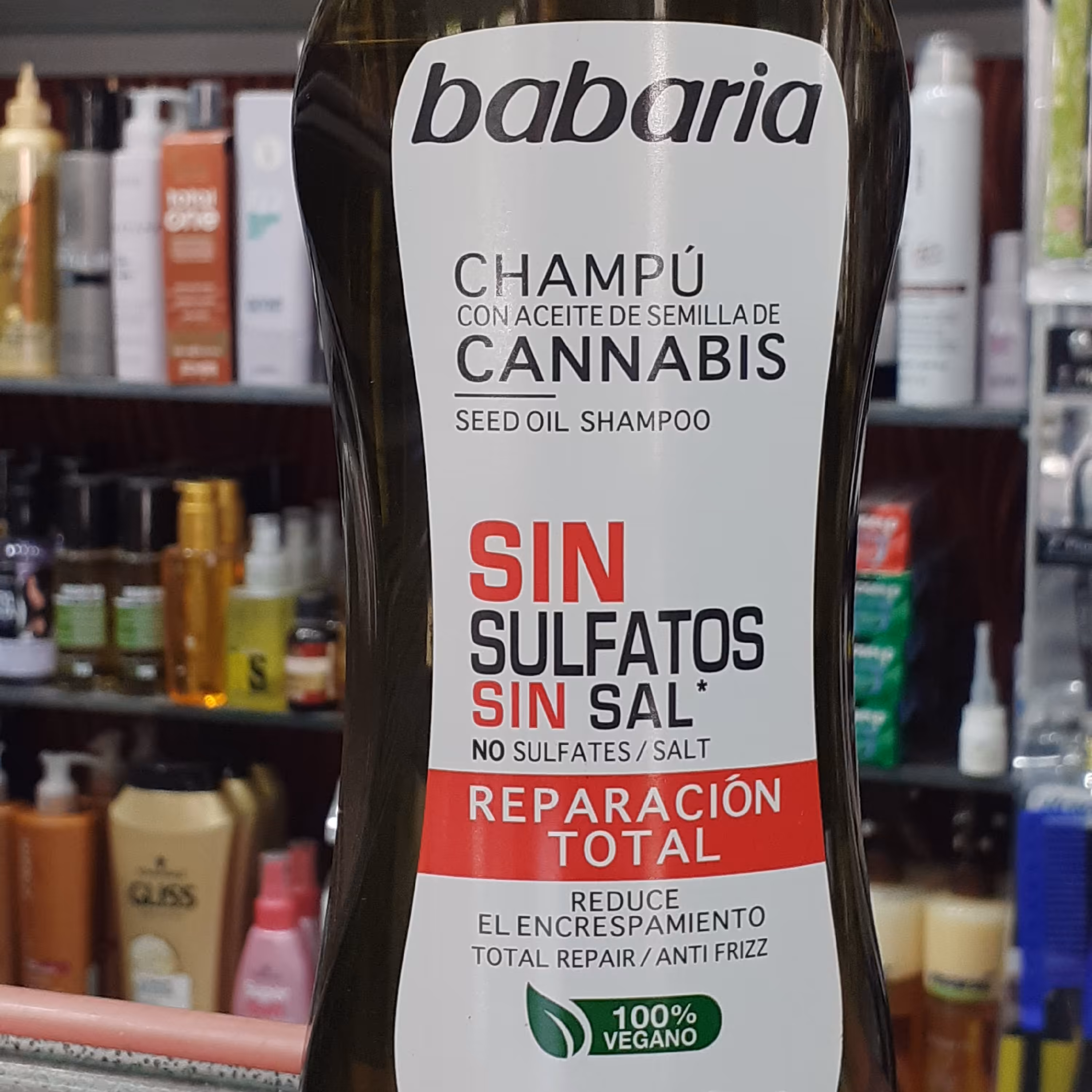 شامپو روغن شاهدانه باباریا بدون سولفات  حجم 400 میل