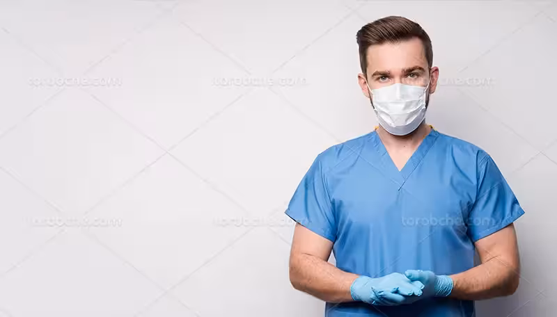 عکس پزشک با ماسک | گرافیک با طعم تربچه