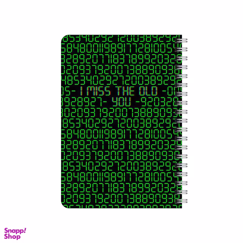 دفترچه یادداشت ۸۰ برگ بامبیلیپ مدل چوبی طرح برنامه نویسی کد 5089917