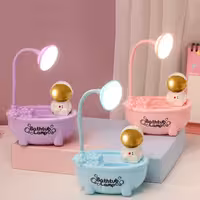 چراغ مطالعه و خواب جاقلمی و تراش دار طرح وان حمام فضانورد