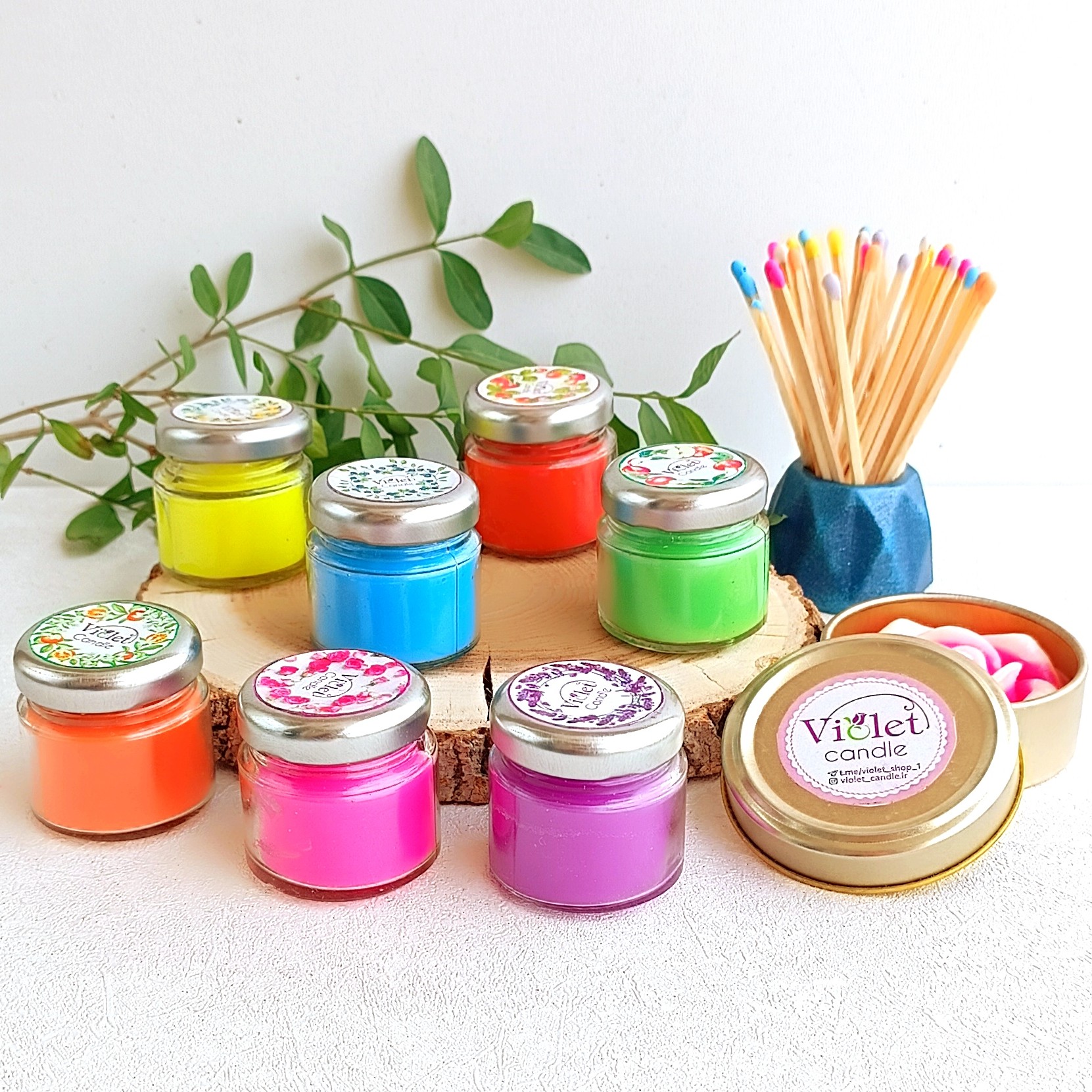 شمع شیشه ای عطری کوچک(تکی) - شمع جار عطری