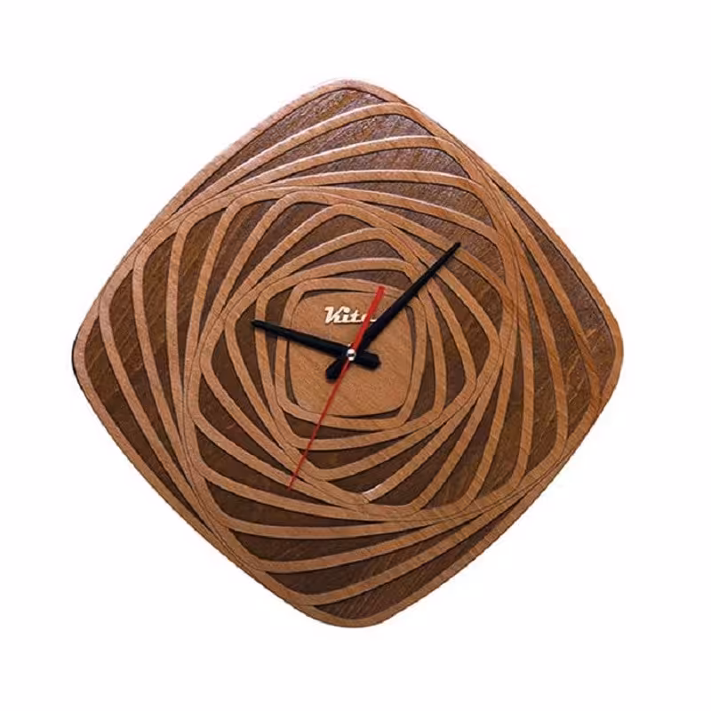 ساعت دیواری تبلیغاتی چوبی کیتا کد CK 607-C