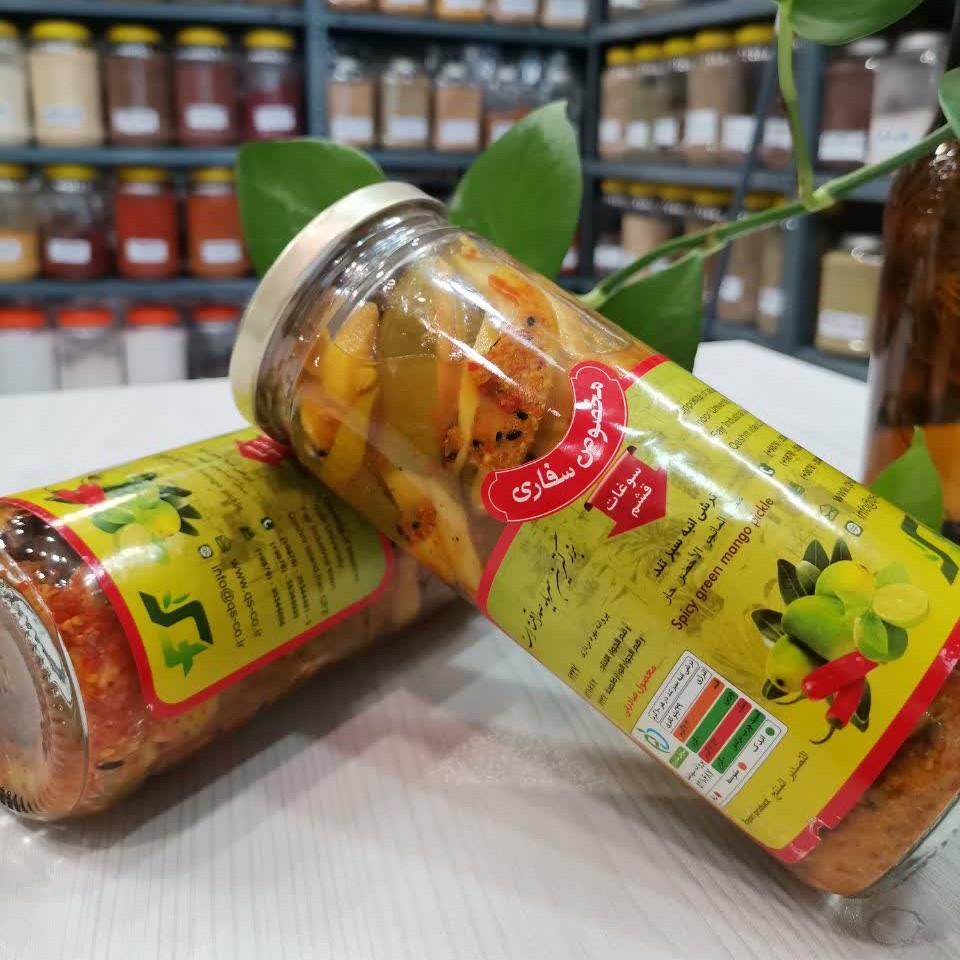 ترشی انبه سبز تند خلالی 500 گرمی مخصوص سفاری بهداشتی و تمیز