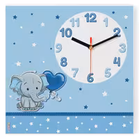 ساعت دیواری کودک MOMMY طرح فیل و قلب کد 1113