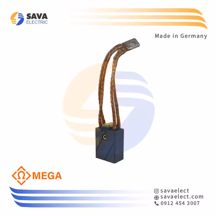 خرید زغال کربنی صنعتی (گرافیتی) سیم‌ دار دوبل 40*(12.5 12.5) مگا آلمان | ساوا الکتریک